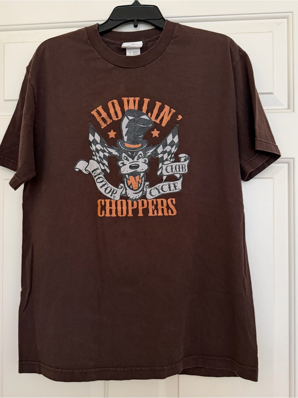 Vintage Disney Store Big Bad Wolf Howlin’ Choppers Motorcycle Club Tee Sz Large